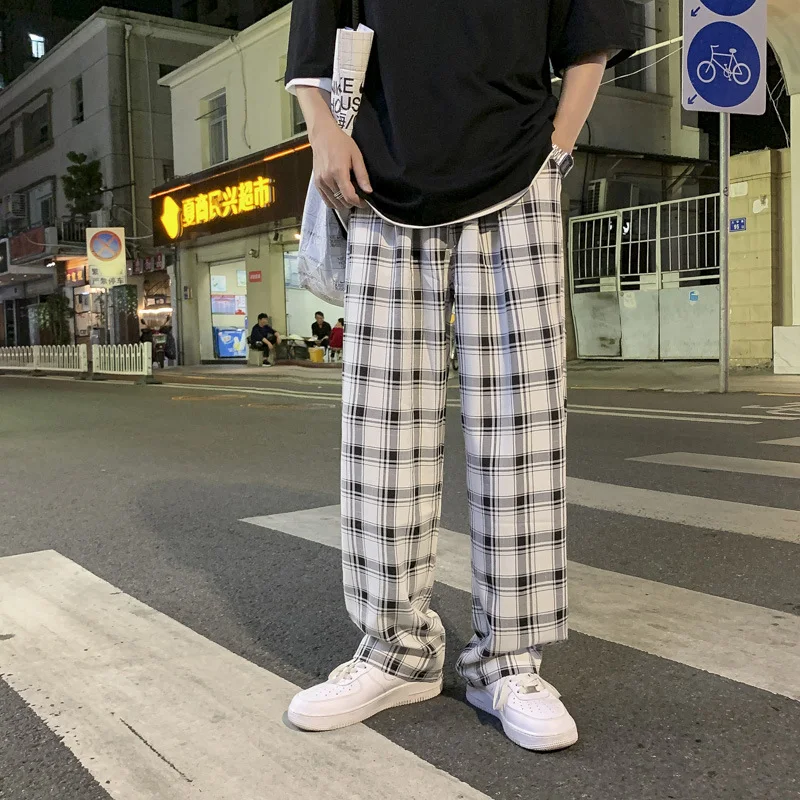 Heren Casual Losse Rechte Ruitbroek Veelzijdige Broek voor Mannen Comfortabele Mode voor Elke Dag Ideaal te Combineren — foto 1