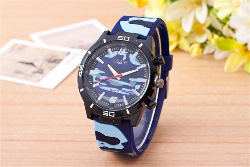Title 2, Fashion Silicone Camouflage Quartz Watch – Styl...