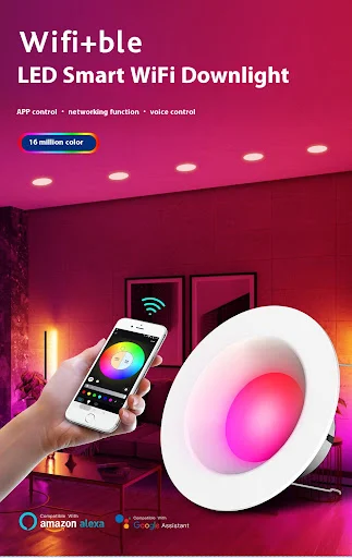 Title 7, Lampada da soffitto Smart WiFi Bluetooth RGBW c...