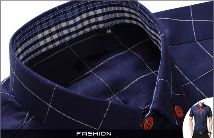 Camisa xadrez masculina de manga curta, casual e versátil. Conforto e estilo para o dia a dia, ideal para diversas ocasiões informais. — foto 2