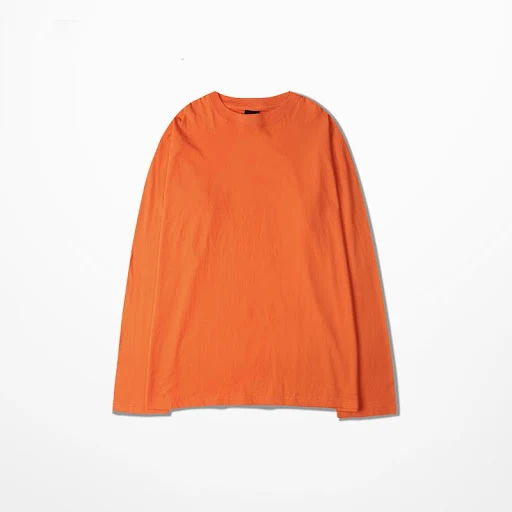Title 6, Camiseta Outono Básica Retrô de Cor Sólida com ...