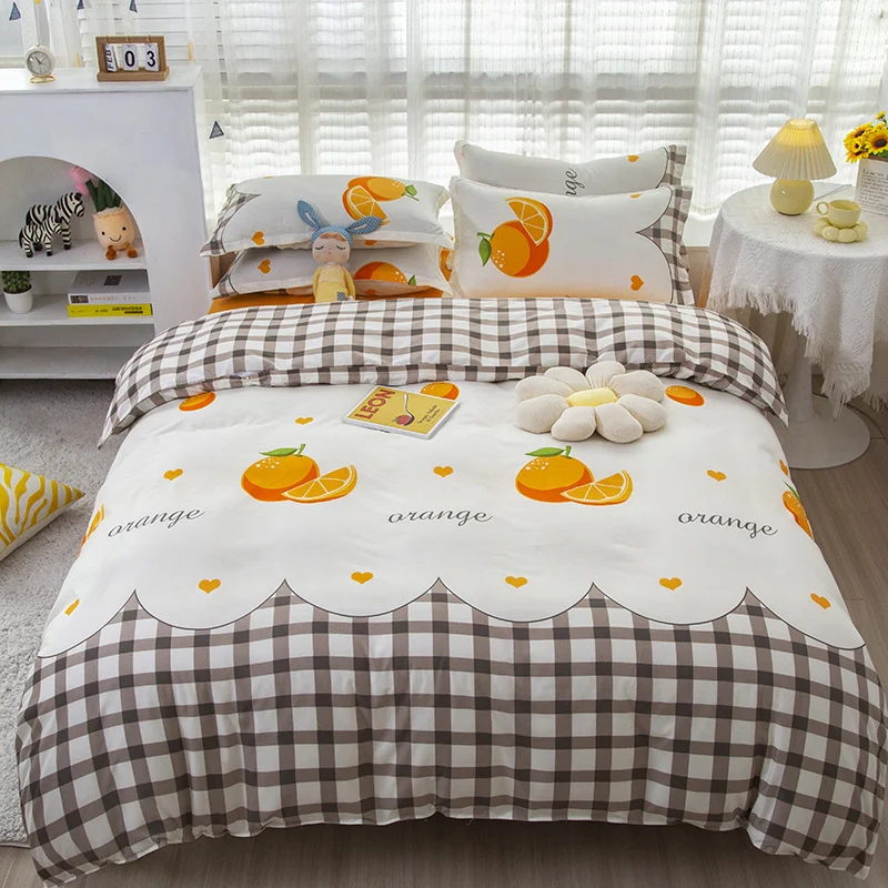 Jogo de cama coreano, estilo simples e escovado, para casa. Conforto e elegância para suas noites de sono, toque suave e agradável. — foto 6