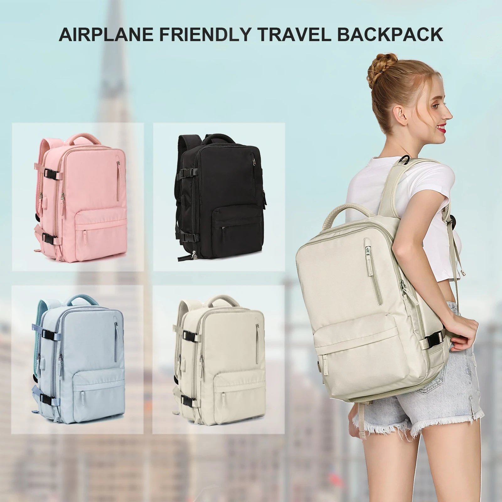 Mochila de viagem de grande capacidade para estudantes e escola, espaçosa e resistente, perfeita para viagens e uso diário. — foto 29