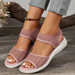 Sandales à plateforme grande taille à bride, mode décontractée pour femme, confortables et élégantes, idéales au quotidien. — photo 3