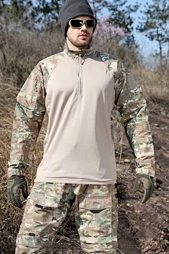 Title 19, Fato Camuflado Masculino Roupa de Sapo Manga Lo...