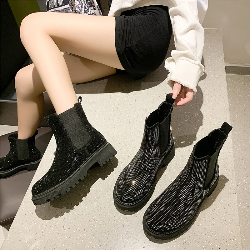 Title 7, Botas Martin Femininas de Plataforma com Salto ...