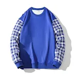 Suéter xadrez gola redonda solto manga longa estilo rua para um visual moderno e confortável perfeito para diversas ocasiões. — foto 1