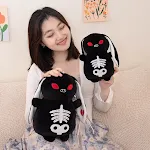 Bambola Coniglio Teschio Oscuro Halloween Cartoon. Perfetta per decorazioni spettrali e collezioni. Un regalo unico e terrificante per gli appassionati. — foto 6