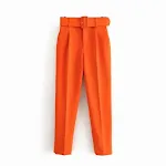 Pantalones Largos de Verano Nuevos y Elegantes con Cinturón para Mujer Diseño Simple y Moderno Perfectos para un Look Fashionable y Cómodo — foto 4