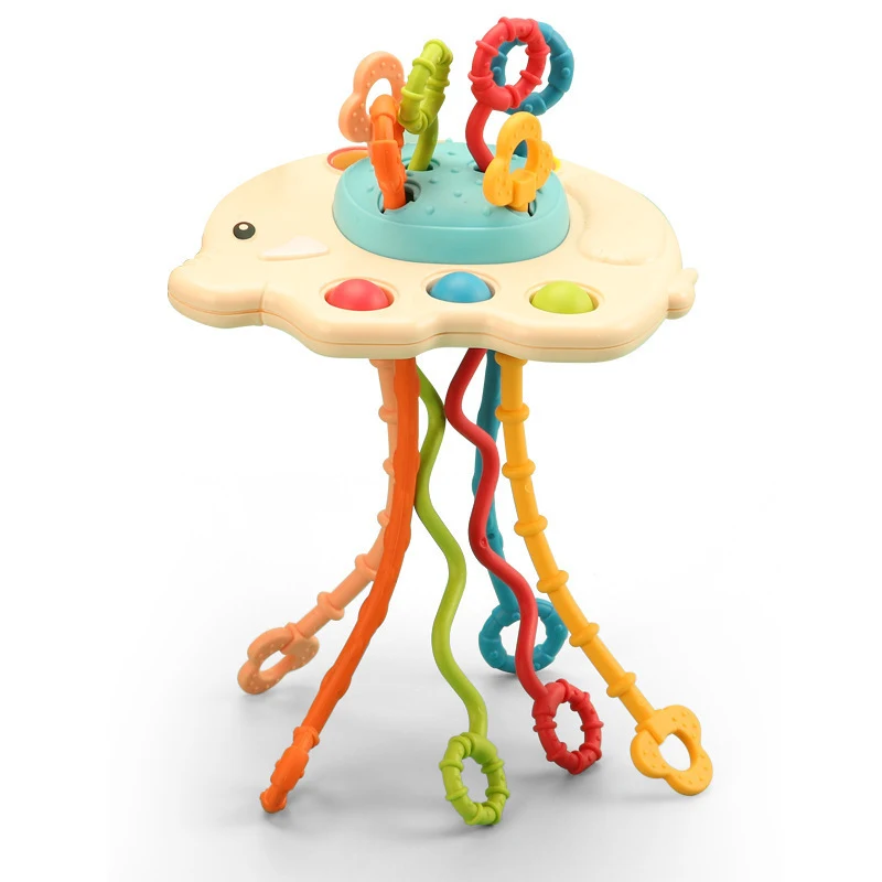 Brinquedo Infantil UFO Dedo Elefante Chouchoule Bebê 0-3 anos Quebra-cabeça Educacional Swing Tátil Estimula Desenvolvimento Infantil — foto 11