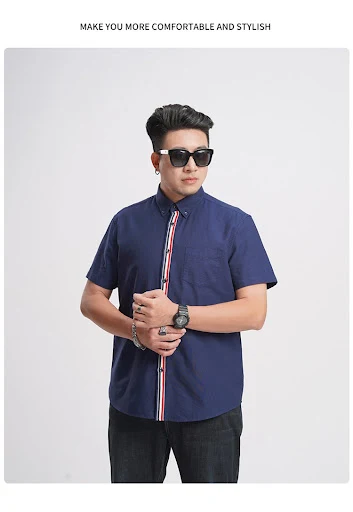 Title 9, Camisa Oxford masculina casual com listras e co...