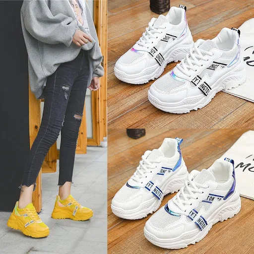 Title 36, Autumn Mesh Sneakers Thick-Soled Korean Style O...