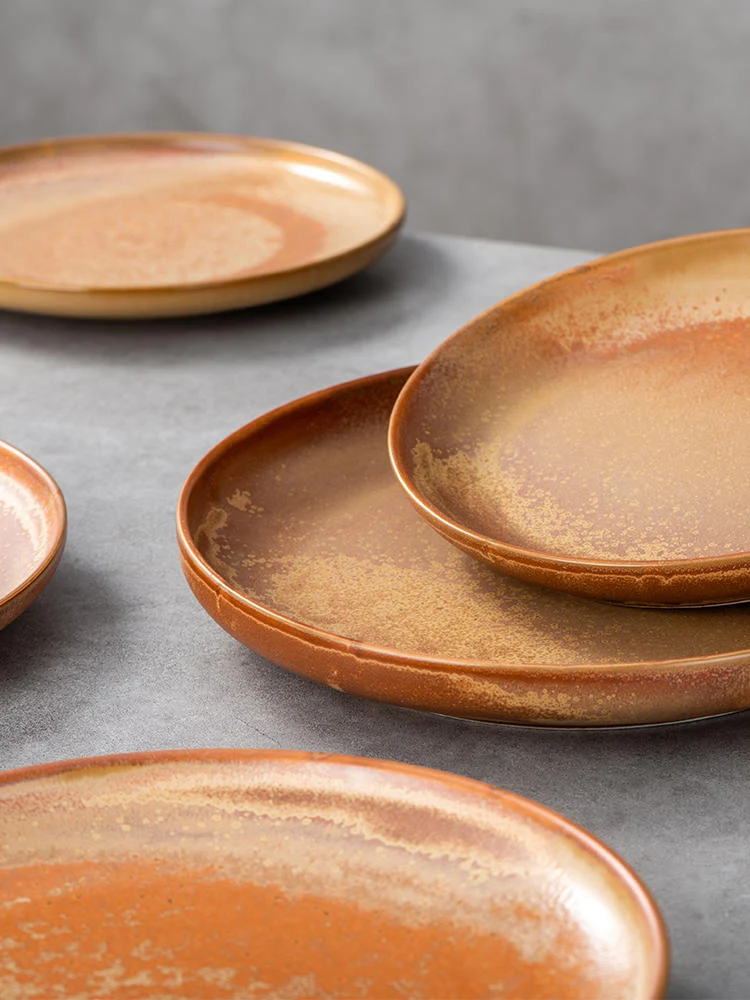 Title 3, Nordic Creative Kiln Baked Retro Ceramic Food P...