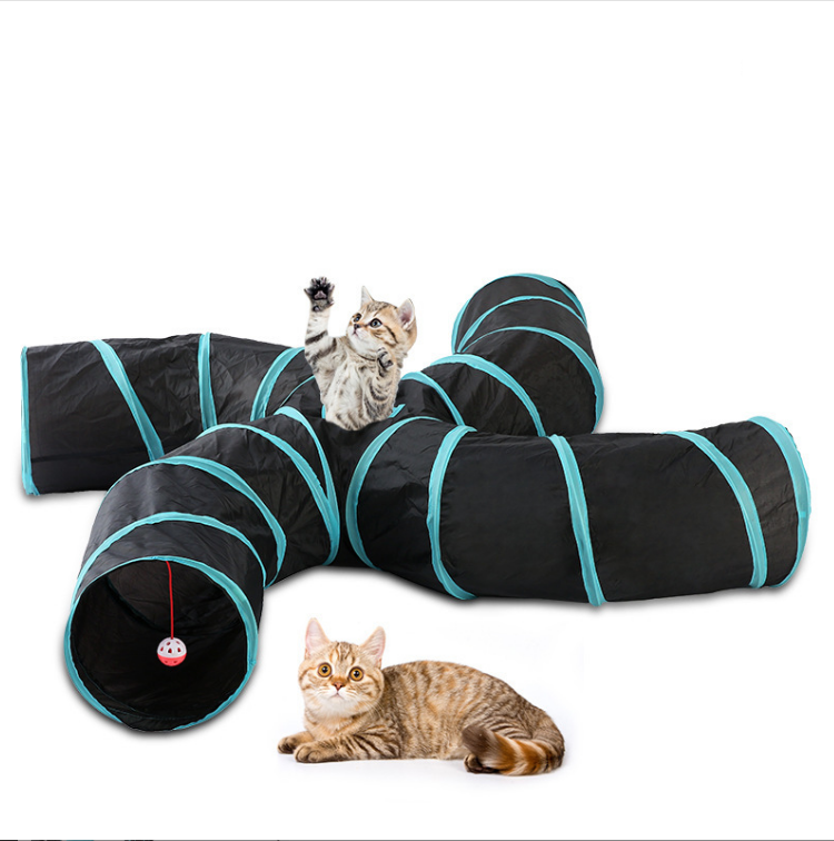 Pet Cat Toy Collapsible Tunnel S-type Four-channel Tent, provides interactive fun and exercise for cats, encourages play — photo 7