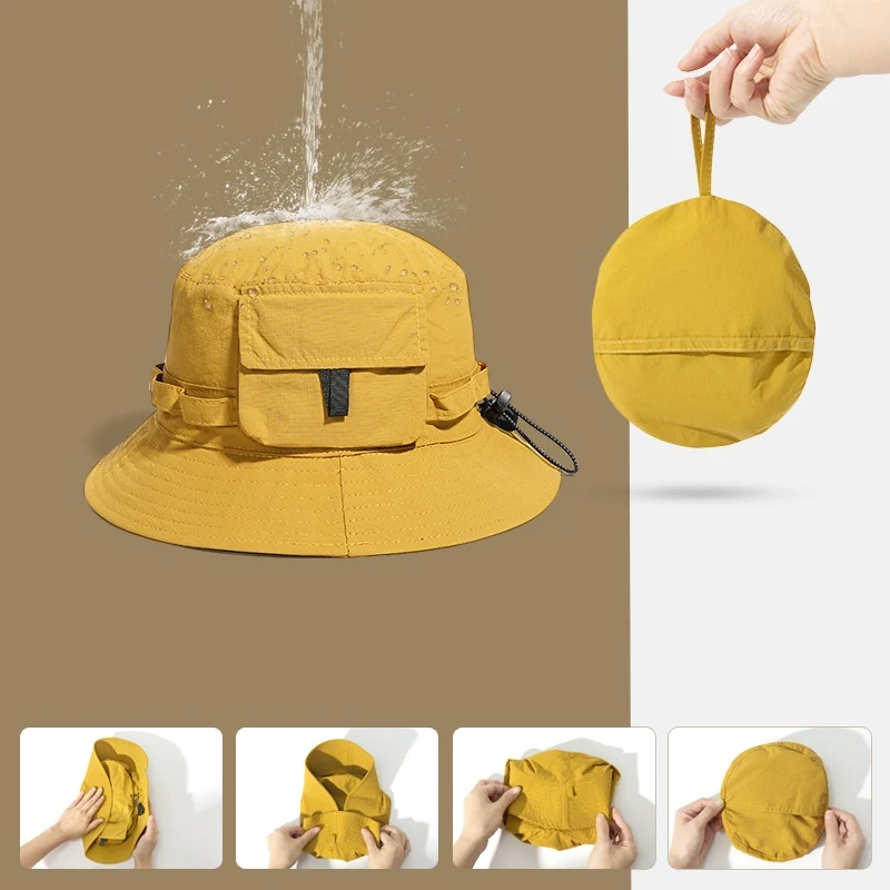 Outdoor Mountaineering Camping Bucket Hat Quick Drying Sun Protection Hat designed for hiking, camping, and outdoor adve — photo 18