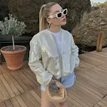 Women's Fashion Temperament Crew Neck Sequined Jacket Coat Top, adds sparkle and sophistication to your wardrobe, ideal — photo 2