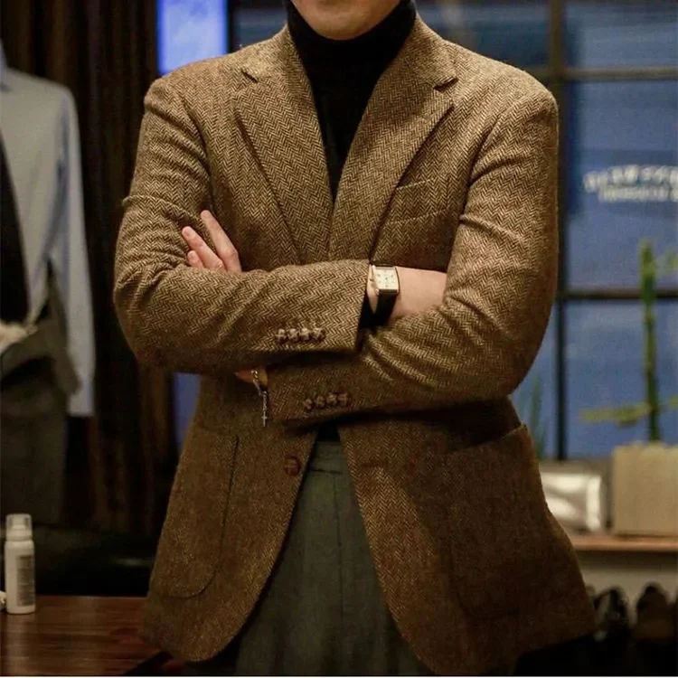 Blazer Casual de Negócios Masculino Elegância para o trabalho e eventos sociais. Caimento perfeito, estilo versátil e confortável. Combine com diferentes looks. — foto 7