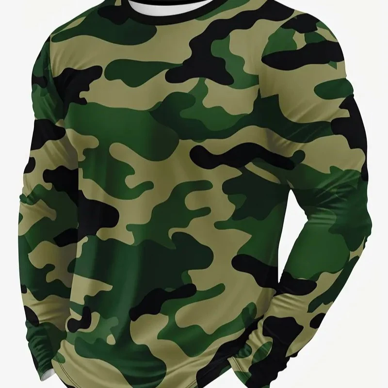 Men's Spring and Autumn Trendy Unique Style Long-sleeved T-shirt, offering a comfortable and stylish everyday wear optio — photo 4