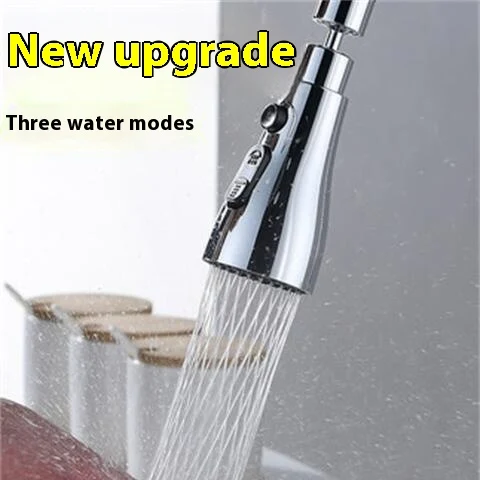Robinet de cuisine universel avec douchette extractible et sortie d'eau, offrant flexibilité et confort pour toutes vos tâches ménagères. — photo 1