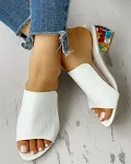 Women's fish mouth rhinestone fashion large size thick heel sandals, perfect for adding a stylish and comfortable touch — photo 5