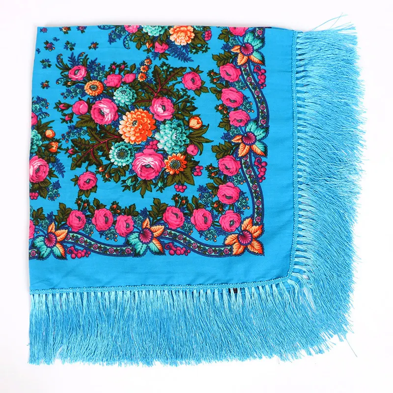 Title 2, Sciarpa in rayon con frange in stile etnico da ...