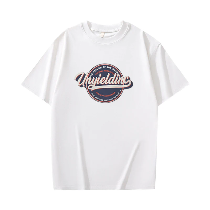 Title 5, Herren Baumwoll T-Shirt Rundhals Innen