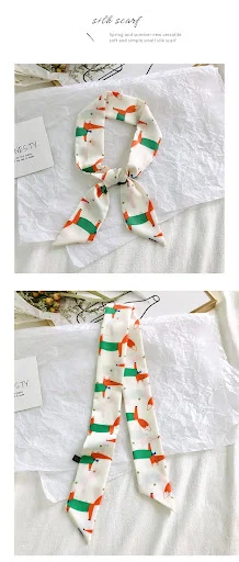 Title 3, Spring and Autumn Ribbon Narrow Strip Silk Scar...