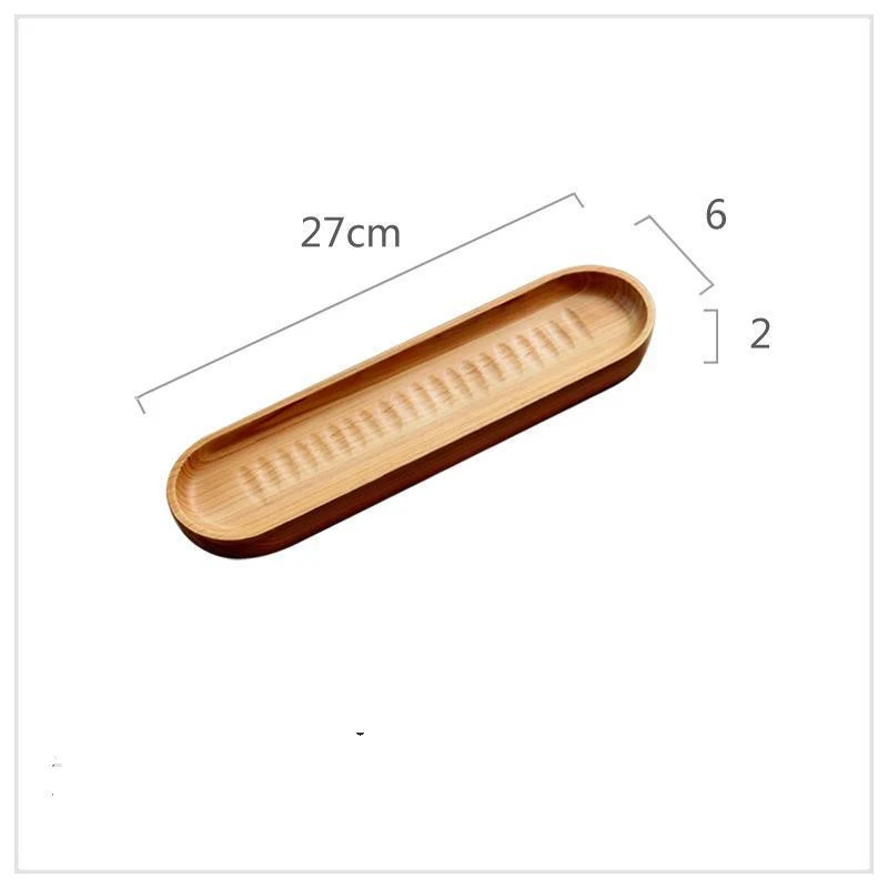 Title 6, Creative Rectangular Solid Wood Tray Tableware....
