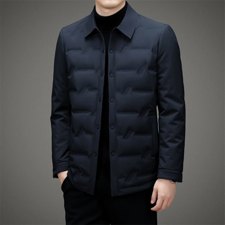 Casaco Curto Masculino Leve de Penas de Ganso Branco Inverno Quente Jaqueta Ideal para o Frio Extremo Conforto — foto 9