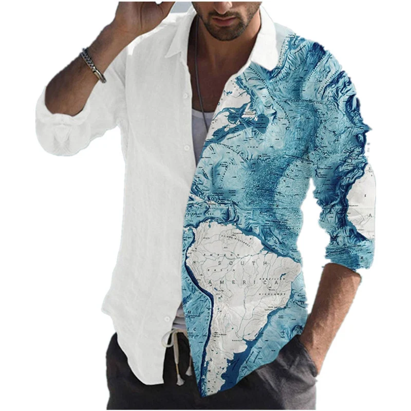 Title 3, Slim-fit printed casual shirt for men, offering...