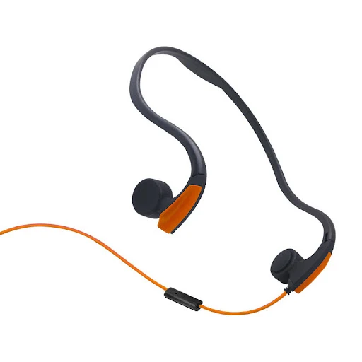 Title 3, Riding bone conduction earphones. Enjoy music a...