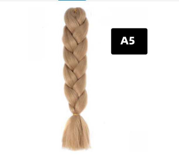 Color Big Braid African Chemical Fiber High Temperature Silk Wig Gradient Easy to Wear and Style for a Stunning Look — photo 37