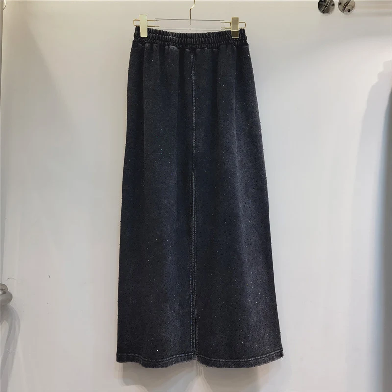Title 8, Jupe trapèze femme taille élastique, broderie é...