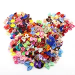 10/20/30 Pcs Dog Hair Bows Dog Topknot Multicoloured Bows Pet Puppy Hair Bow Bright Flower Peals Pet Grooming Products H — photo 2