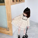 Kinderkleid Mädchen Spitzendress Babykleid Prinzessin Westlicher Stil Kleider für kleine Mädchen Bequemes Outfit für besondere Anlässe — foto 6