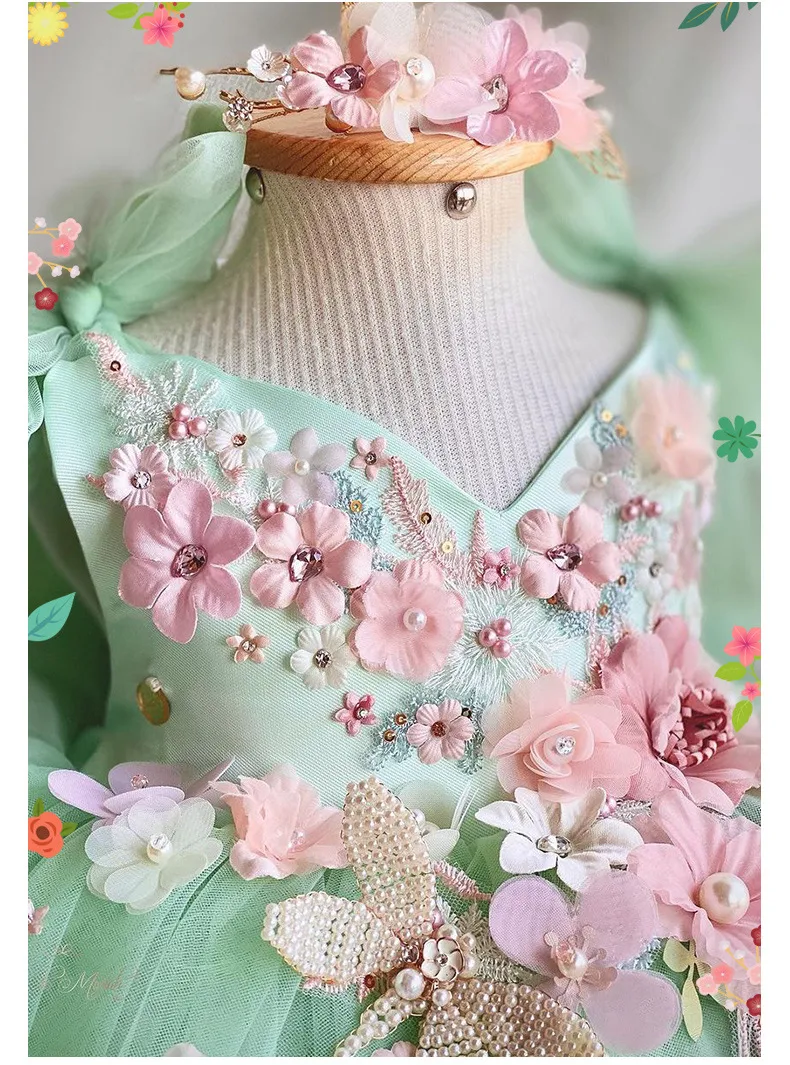 Children's Bow Mesh Bubble Skirt Dress for girls. Comfortable and stylish, perfect for special occasions and everyday pl — photo 2
