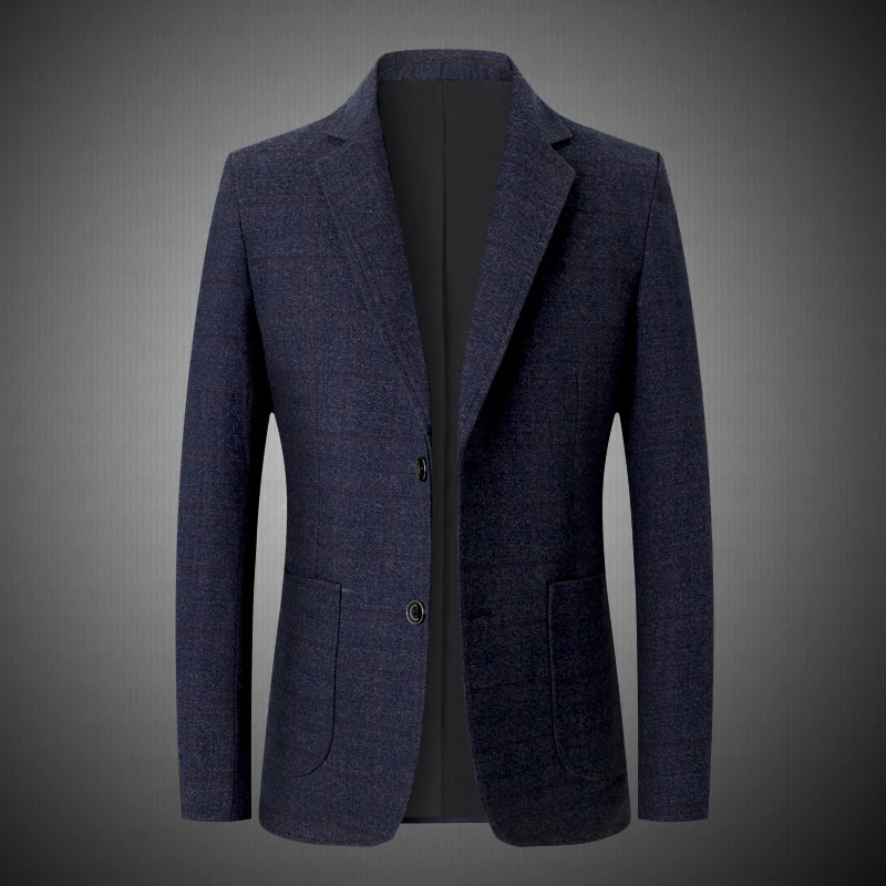 Blazer terno casual masculino de moda Negócios Jaqueta elegante e versátil para trabalho, reuniões e eventos. Conforto e estilo para o profissional moderno. — foto 4
