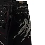 Hip Hop Embroidered Loose Jeans Men Comfortable Streetwear Pants Relaxed Fit Stylish and Trendy Design with Embroidered — photo 4