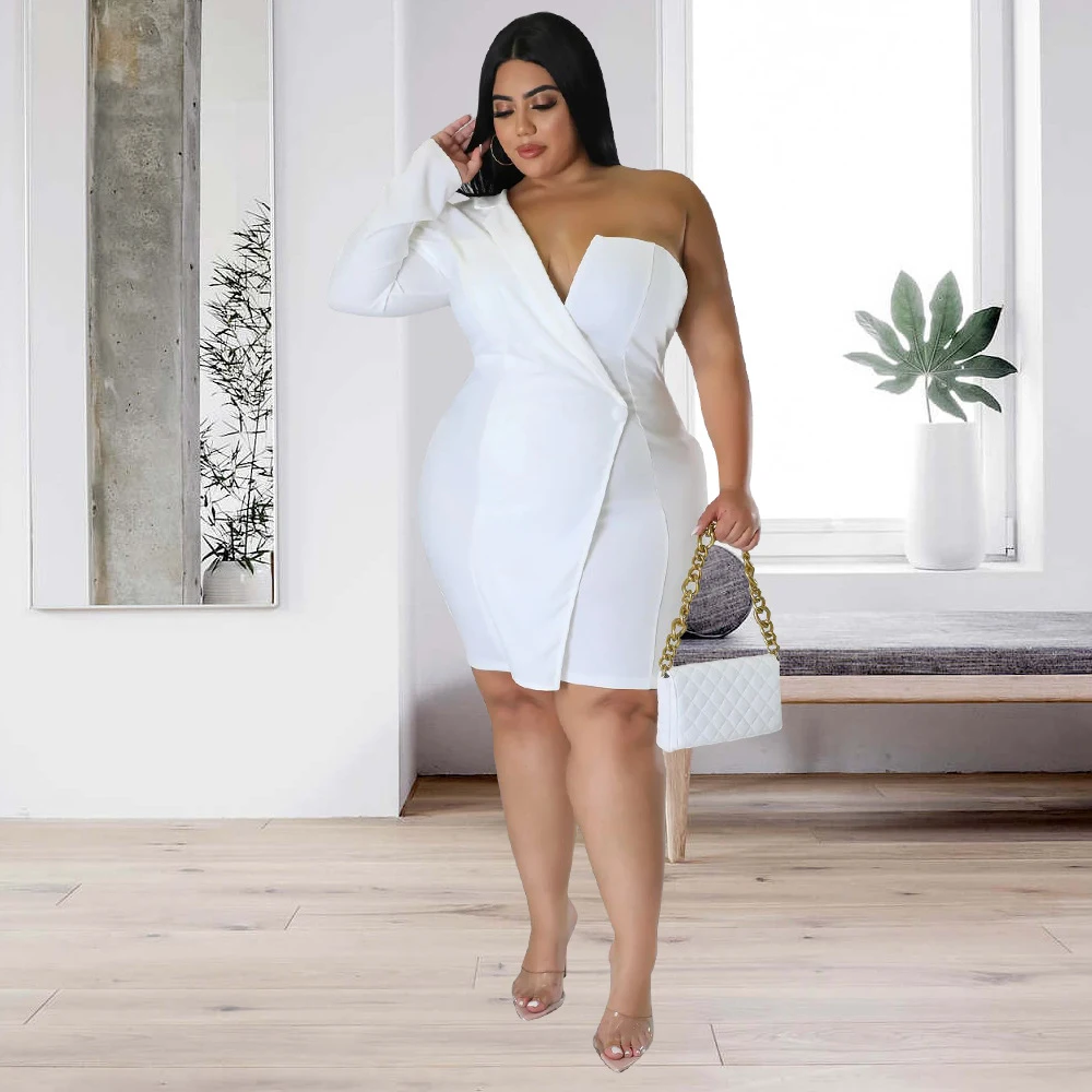 Title 3, Fashion Sexy Slim Hip Long Sleeve Off-shoulder ...