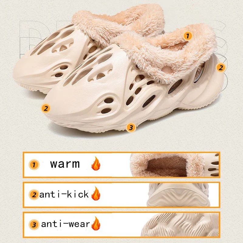 Title 4, Hole Shoes Summer Winter Slippers with Removabl...
