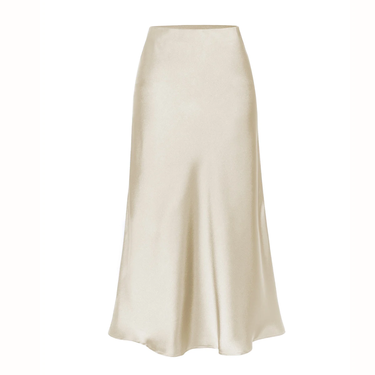 Saia Feminina Cintura Alta Elástica com Fenda, Conforto e Estilo em Uma Só Peça, Perfeita para um Visual Moderno e Elegante, Ideal para Diversas Ocasiões. — foto 1