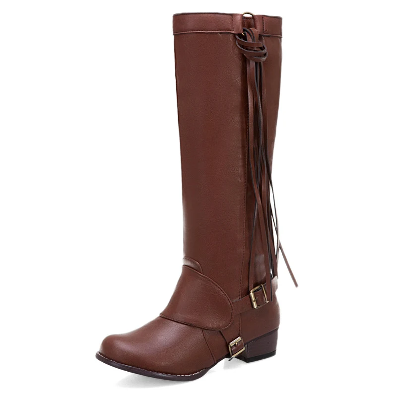 Title 8, New Autumn and Winter Womens Low Heel Boots wi...