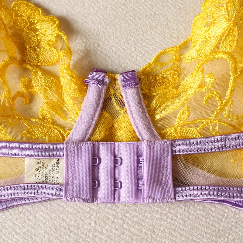 Title 3, Womens Fashion Flower Embroidered Bra Underwea...