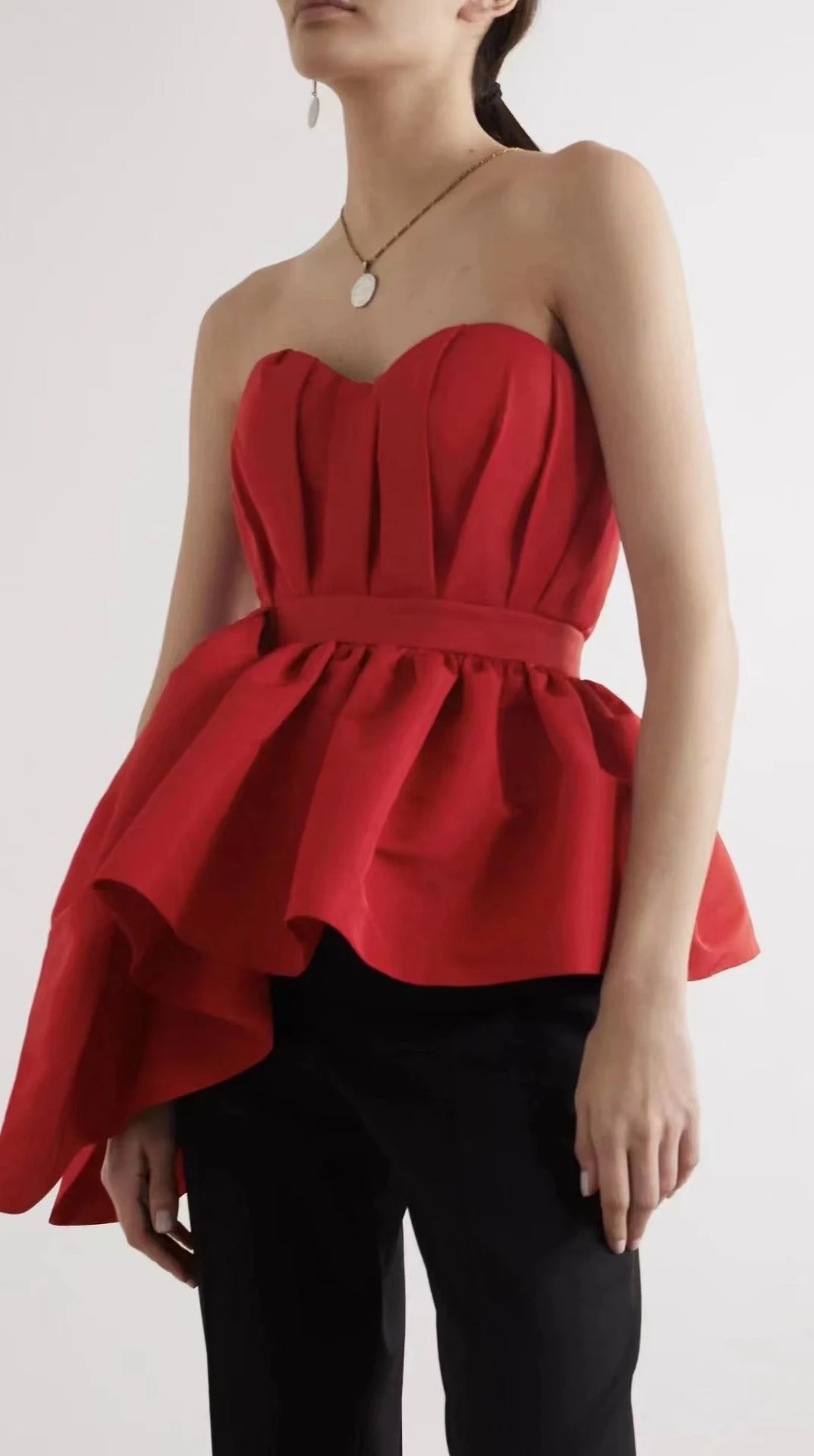 Title 9, Sleeveless Tube Top Asymmetric Pendant Grosgrai...