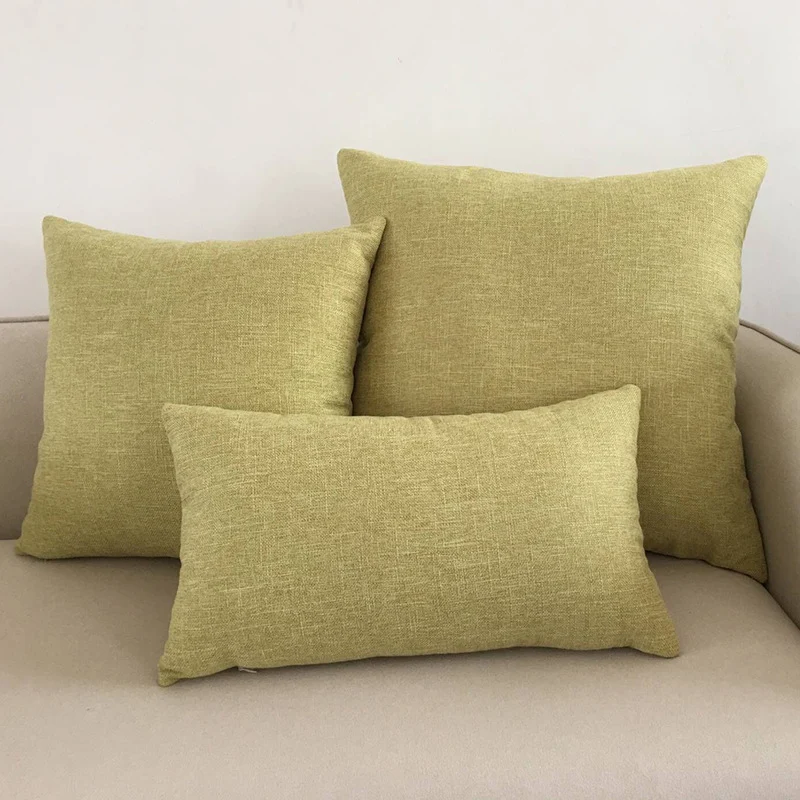 Capa de almofada de algodão e linho lisa, simples e elegante, para adicionar conforto e estilo ao seu sofá ou cama, fácil de lavar e combinar. — foto 31