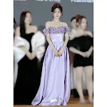Purple Evening Dress Women's Banquet Graduation Adult Toast Dress — photo 1