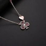Conjunto de Colar e Brincos com Zircônia Flor de Ameixa, Joia para Personalidade Feminina, Conjunto de Duas Peças — foto 6