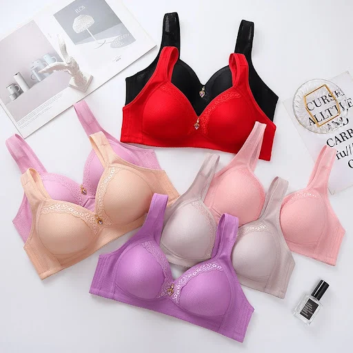 Title 6, Large size thin wireless underwear push up non-...
