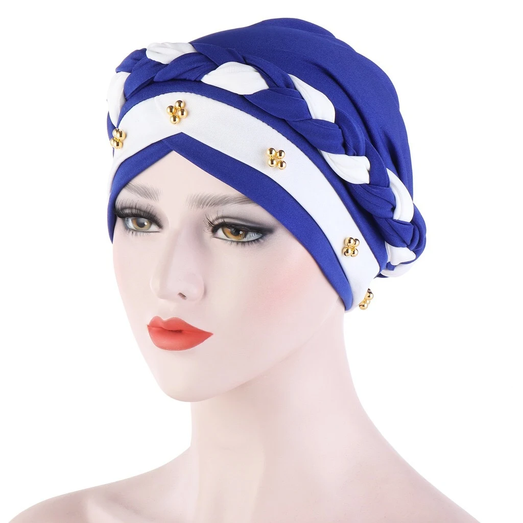 Title 34, Nuevo sombrero turbante de tres capas de cáñamo...