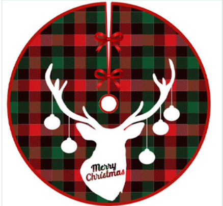 Christmas Decorative Creative Cute Printing Tree Skirt adds festive charm to your home, easy to install, creates a warm — photo 23